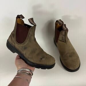 Blundstone Chelsea Boots Women's 8 Brown Leather Round Toe Ankle Booties Outdoor